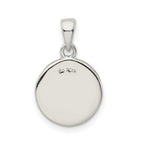 Sophia Jewelers Sterling Silver Enamel L Pendant with Glitter Finish