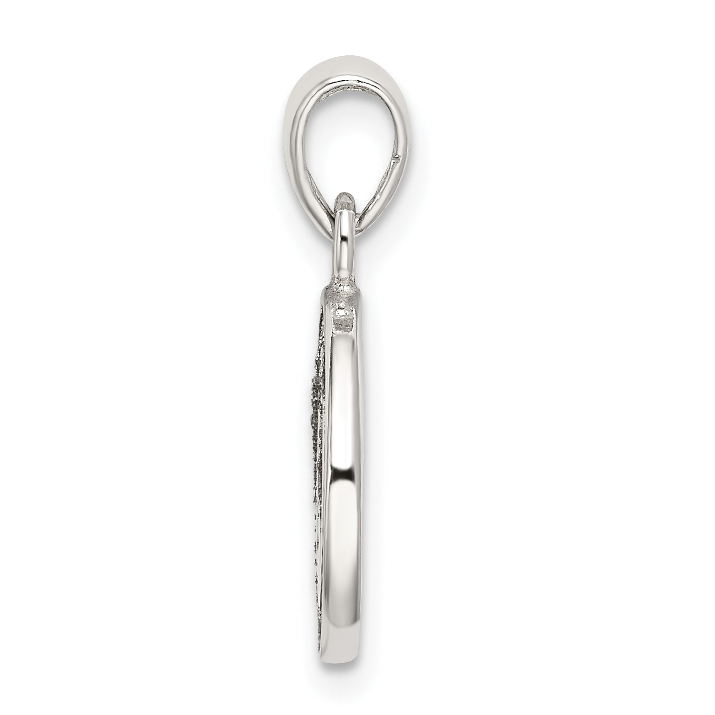 Sophia Jewelers 925 Sterling Silver Glitter Enamel 'N' Pendant Polished Finish