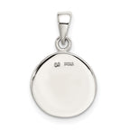 Sophia Jewelers 925 Sterling Silver Glitter Enamel 'N' Pendant Polished Finish