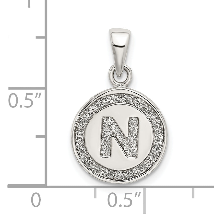 Sophia Jewelers 925 Sterling Silver Glitter Enamel 'N' Pendant Polished Finish