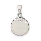 Sophia Jewelers Sterling Silver 925 Polished Glitter Enamel Letter P Pendant