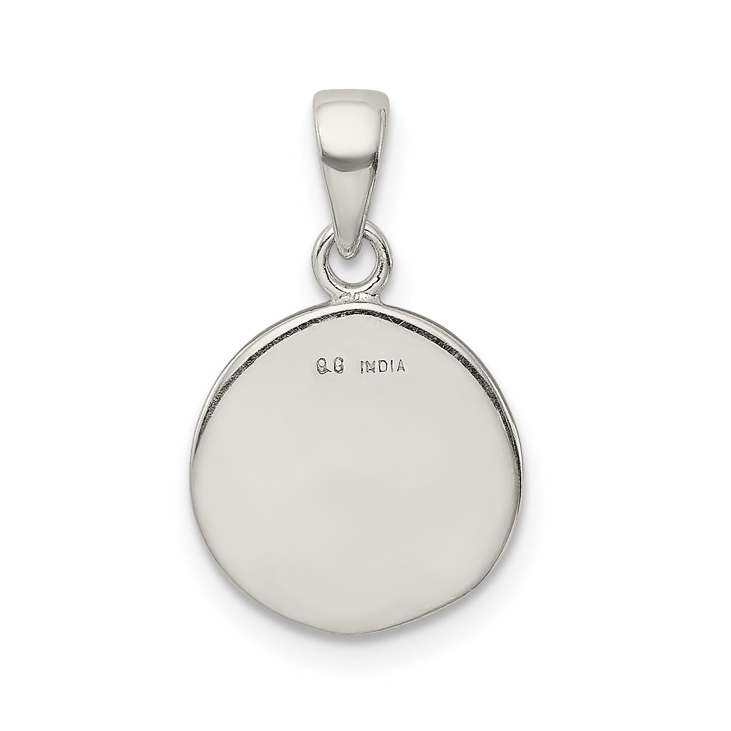 Sophia Jewelers Sterling Silver 925 Polished Glitter Enamel Letter P Pendant