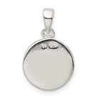 Sophia Jewelers Sterling Silver T Pendant with Glitter Enamel Finish