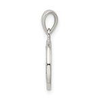 Sophia Jewelers Sterling Silver Enamel Glitter V Pendant Polished Finish