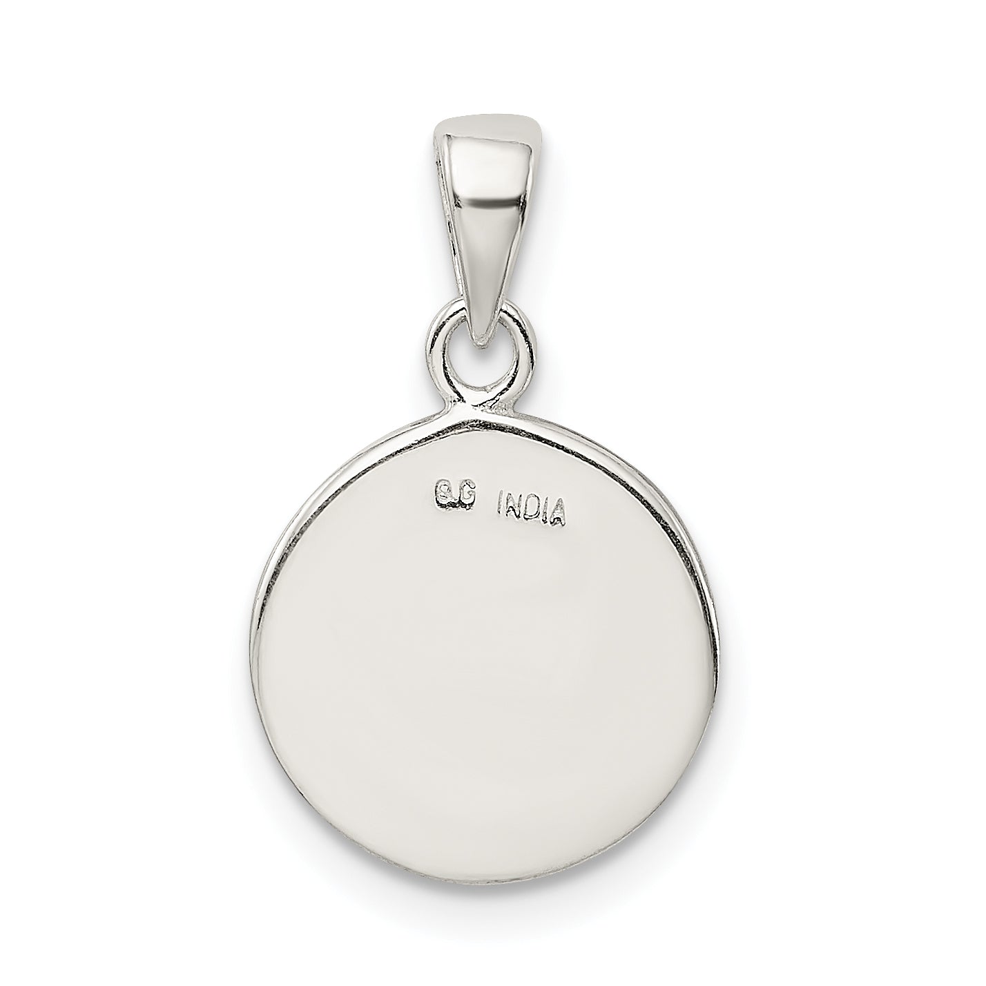 Sophia Jewelers Sterling Silver Enamel Glitter V Pendant Polished Finish