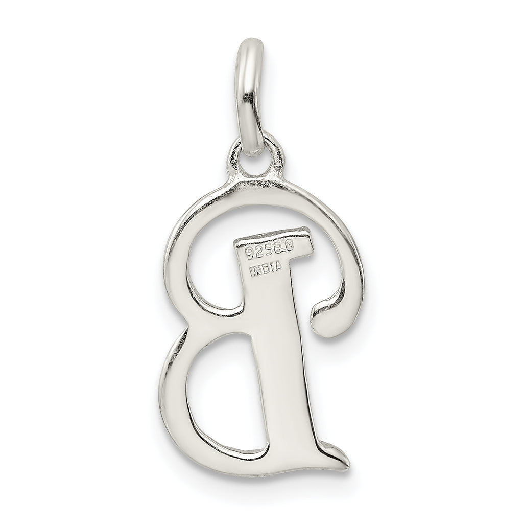 Sophia Jewelers Sterling Silver Letter B Pendant with Glitter Enamel