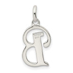 Sophia Jewelers Sterling Silver Letter B Pendant with Glitter Enamel