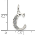 Sophia Jewelers Sterling Silver Glitter Enamel Letter C Pendant