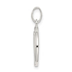 Sterling Silver 925 Polished Letter D Glitter Pendant Enamel Charm