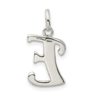 Sophia Jewelers Sterling Silver Glitter Enamel E Pendant Polished Finish