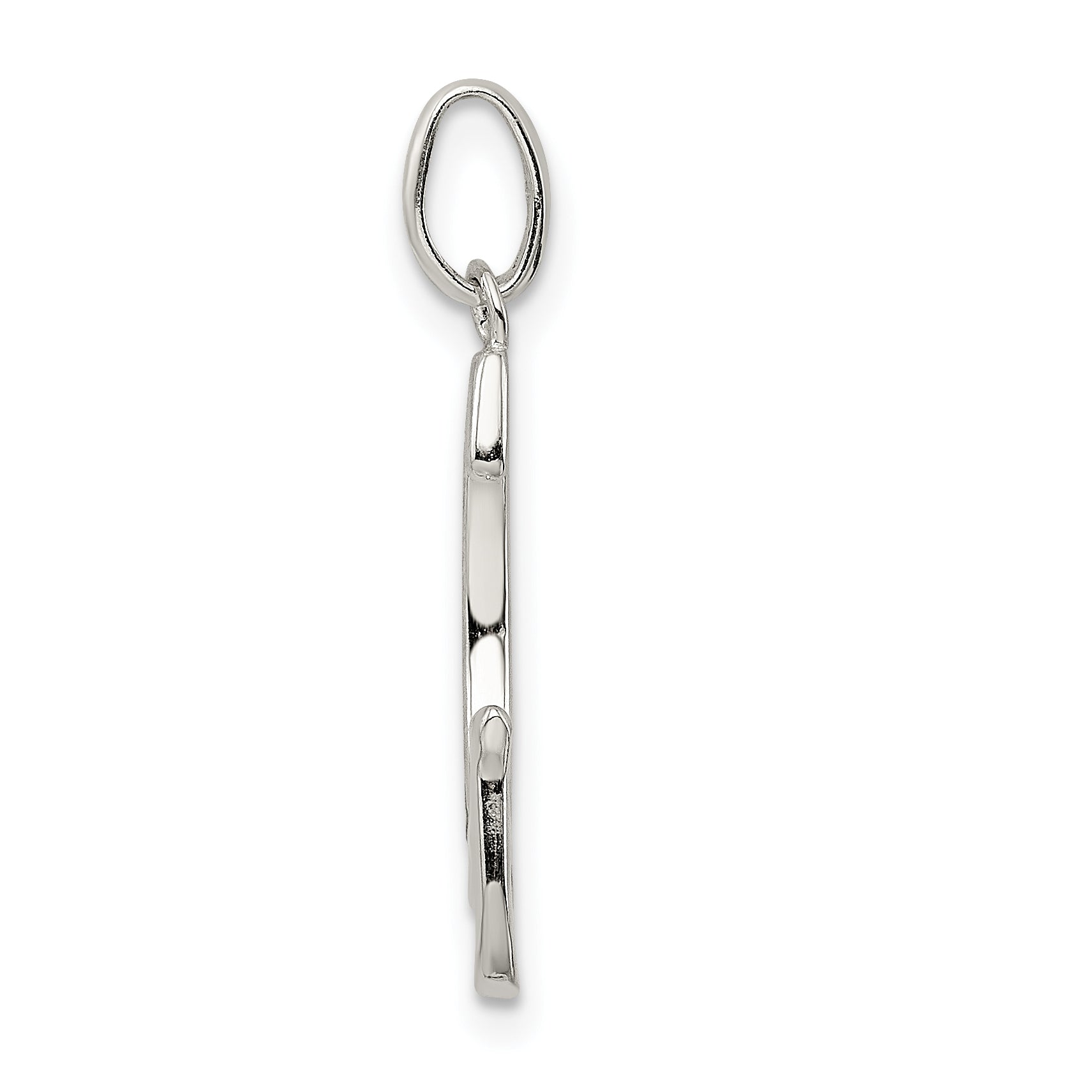 Sophia Jewelers Sterling Silver Letter G Pendant with Glitter Enamel Finish