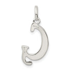 Sophia Jewelers Sterling Silver Letter G Pendant with Glitter Enamel Finish