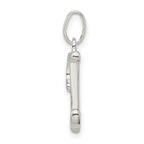 Sterling Silver 925 'I' Pendant with Glitter Enamel Finish