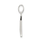 Sterling Silver Glitter Enamel Letter M Pendant Elegant & Polished Finish