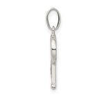 Sterling Silver Polished Glitter Enamel Letter P Pendant Elegant and Anti-Tarnish