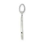 Sterling Silver 925 S Pendant with Glitter Enamel Polished Finish