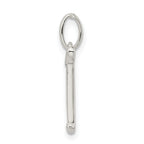 Sterling Silver Enamel Glitter T Pendant Polished Anti-Tarnish