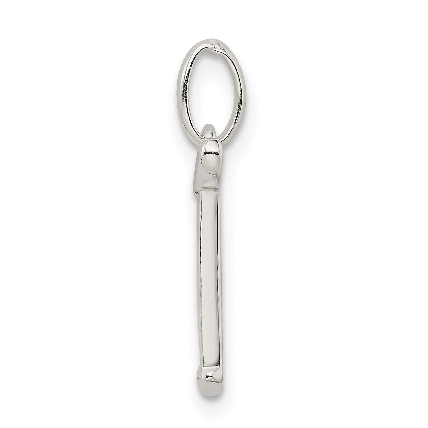 Sterling Silver Enamel Glitter T Pendant Polished Anti-Tarnish