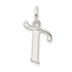 Sterling Silver Enamel Glitter T Pendant Polished Anti-Tarnish
