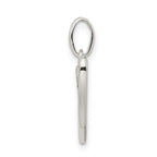 Sterling Silver Enamel Glitter V Pendant Polished Anti-Tarnish
