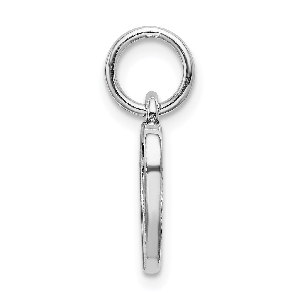 Sterling Silver 925 You and Me Pendant Rhodium-Plated Antiqued Design