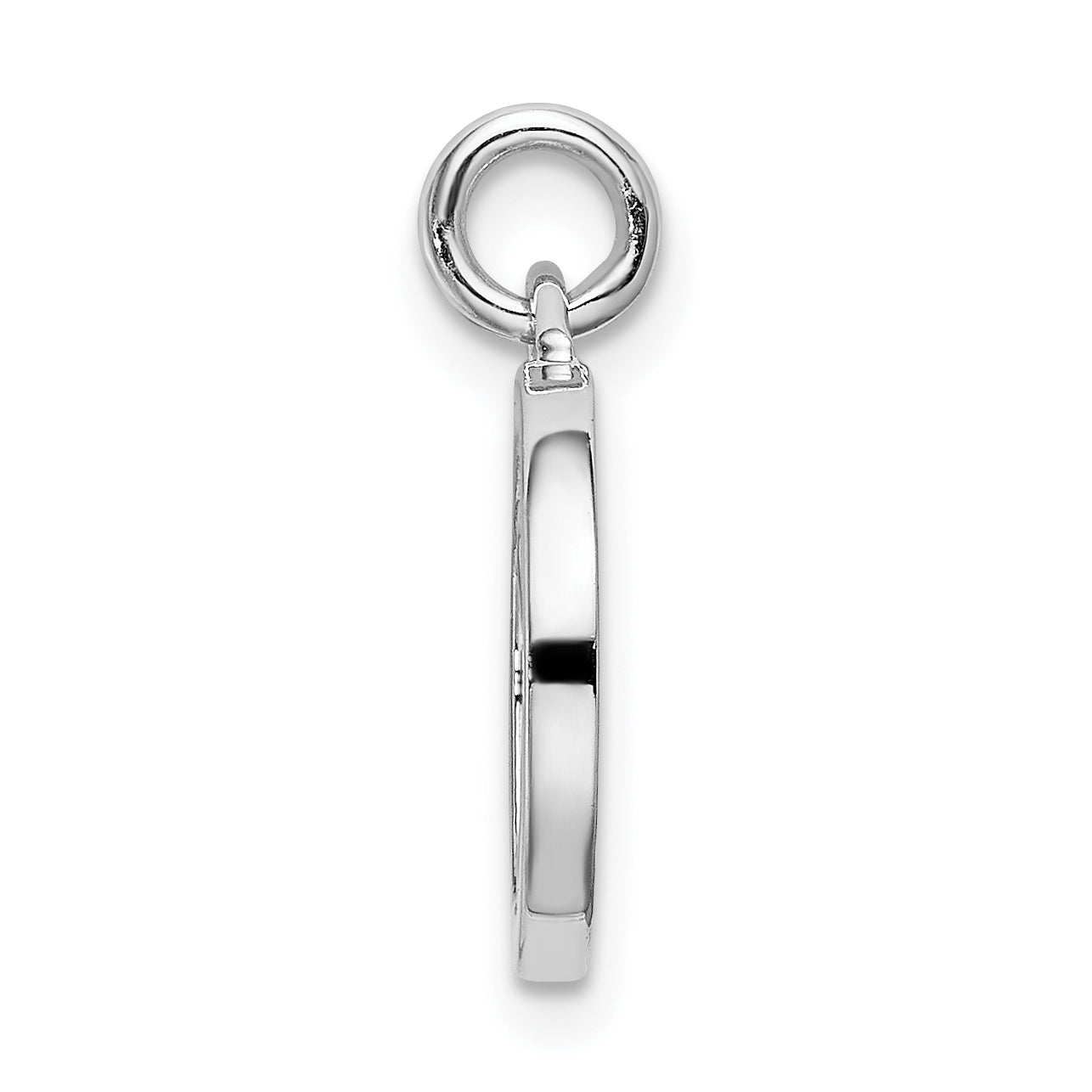 Sterling Silver 925 Three-Tone Heart Pendant with Polished Elegance