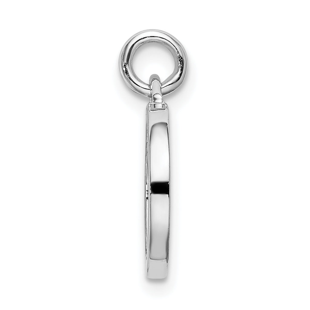 Sterling Silver 925 Three-Tone Heart Pendant with Polished Elegance