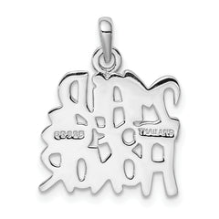 Sophia Jewelers Sterling Silver Maid of Honor Pendant with Rhodium Polish