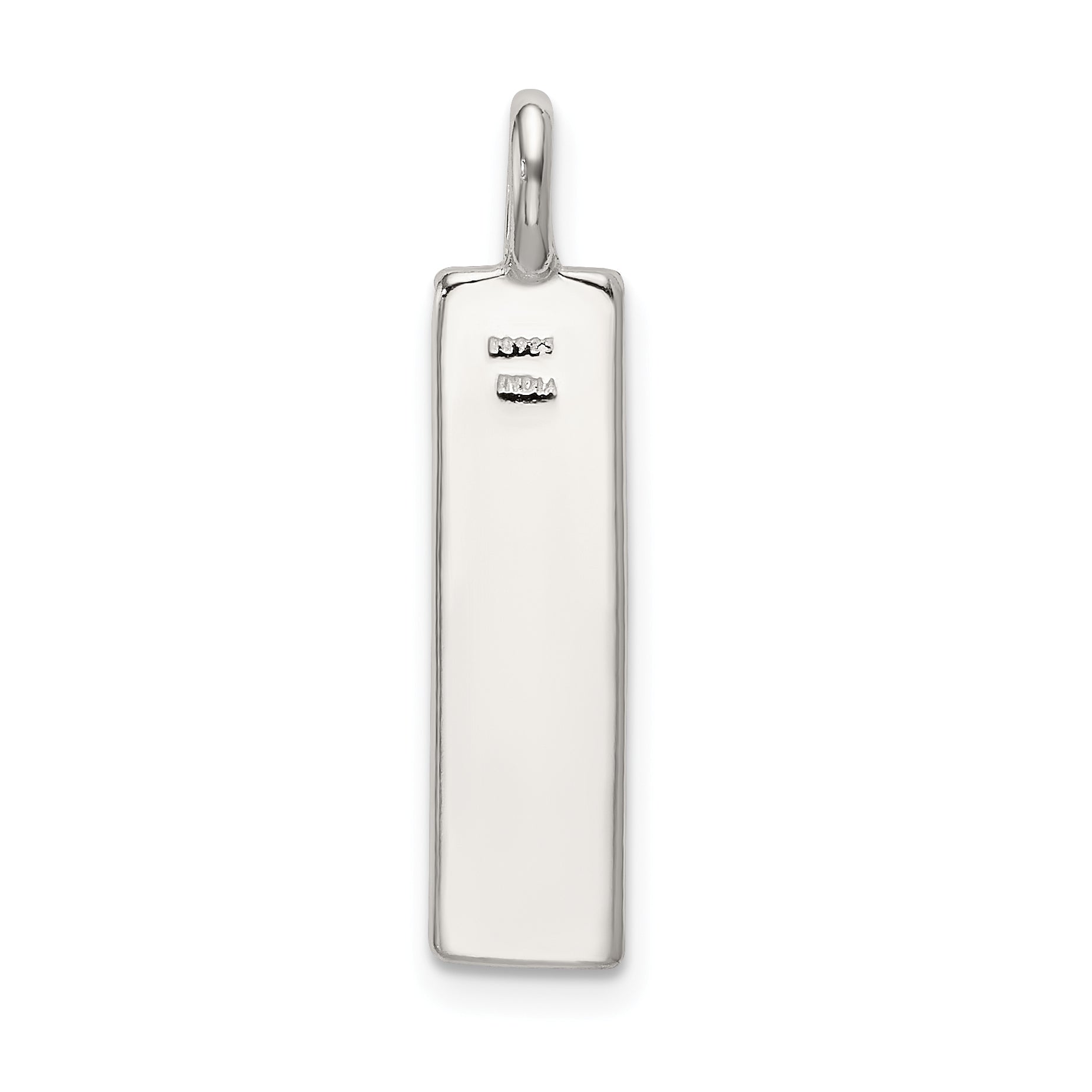 Sterling Silver 925 Family Pendant with Black Enamel Polished Finish