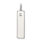 Sterling Silver 925 Family Pendant with Black Enamel Polished Finish