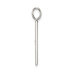Sterling Silver 925 BELIEVE Pendant with Black Enamel Accent