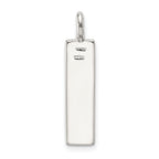 Sterling Silver 925 BELIEVE Pendant with Black Enamel Accent