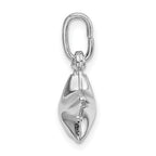 Sterling Silver 925 Puffed Star Charm Polished Rhodium-Plated Handmade