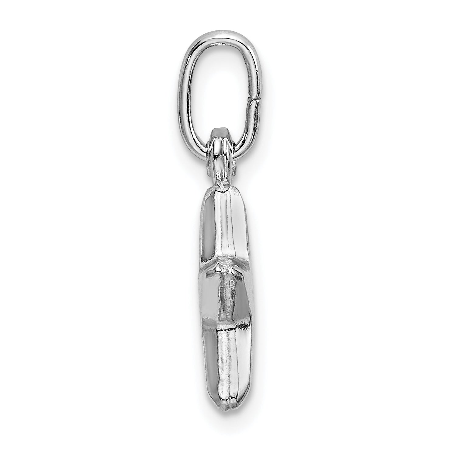 Sterling Silver Star Charm Pendant with Rhodium Polished Finish Secondary image