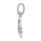Sterling Silver 925 Butterfly Pendant with Rhodium Plated CZ
