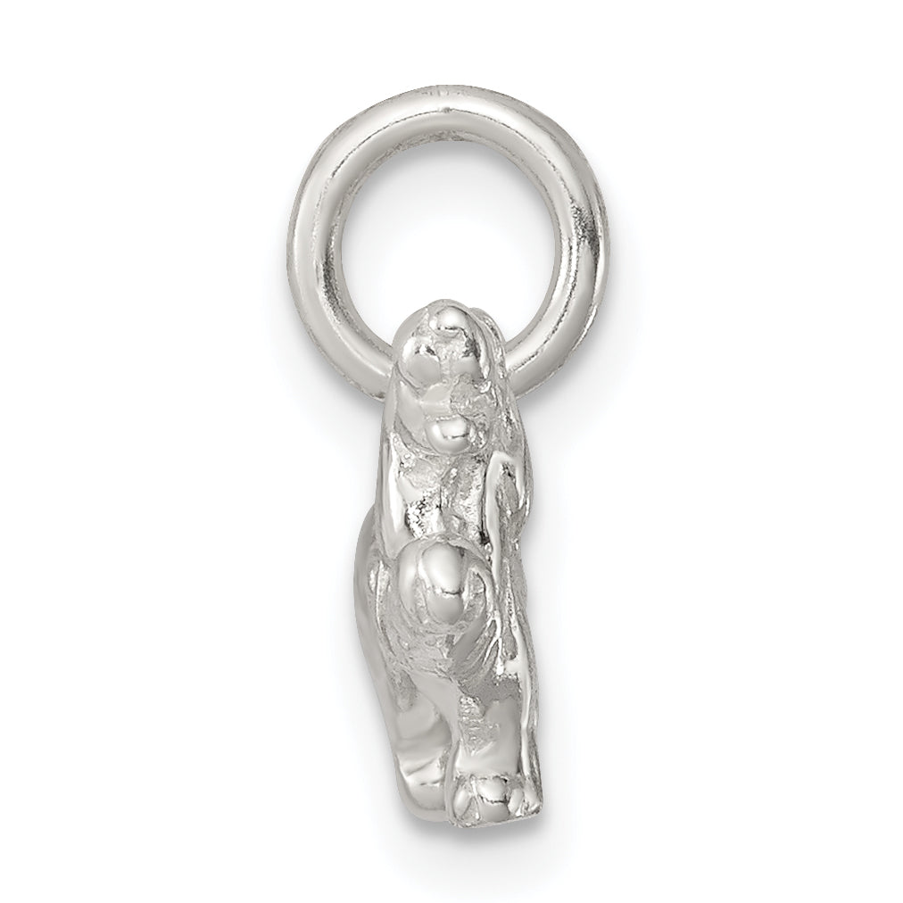 Sterling Silver 925 Dog Charm with Anti-Tarnish Solid Design