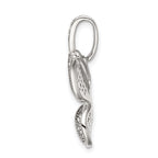 Sterling Silver Crystal Butterfly Pendant with Polished Rhodium Finish