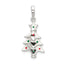 Sterling Silver Polished Enameled Christmas Tree Pendant