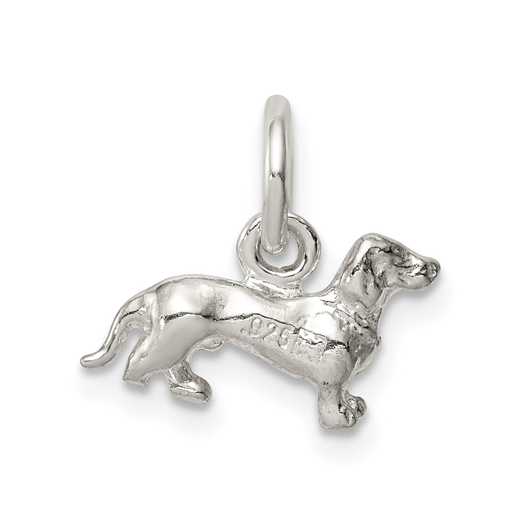 Sterling Silver 925 Dog Charm with Anti-Tarnish Solid Design