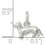 Sterling Silver 925 Dog Charm with Anti-Tarnish Solid Design