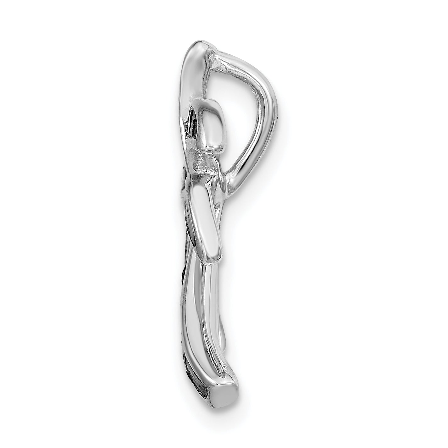 Sterling Silver 925 Abalone Palm Tree Pendant with Rhodium Finish