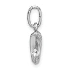 Sterling Silver 925 Jumping Dolphin Pendant with Rhodium Polish