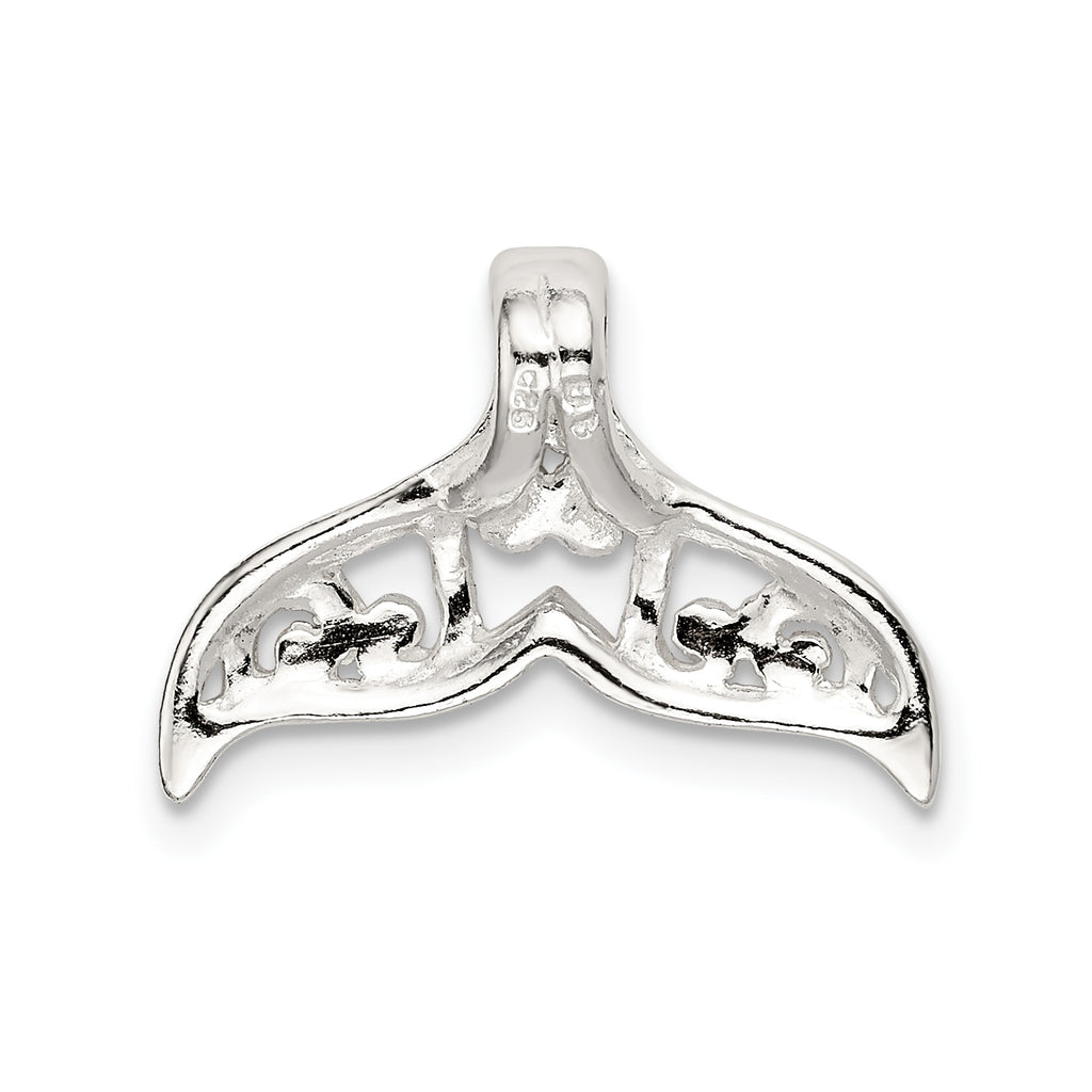 Sophia Jewelers 925 Sterling Silver Filigree Whale Tail Pendant Polished Elegant Design
