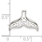 Sophia Jewelers 925 Sterling Silver Filigree Whale Tail Pendant Polished Elegant Design