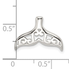 Sophia Jewelers 925 Sterling Silver Filigree Whale Tail Pendant Polished Elegant Design