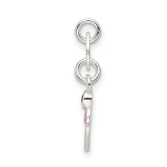 Sophia Jewelers Sterling Silver Cupcake Charm with Garnet and Enamel Finish