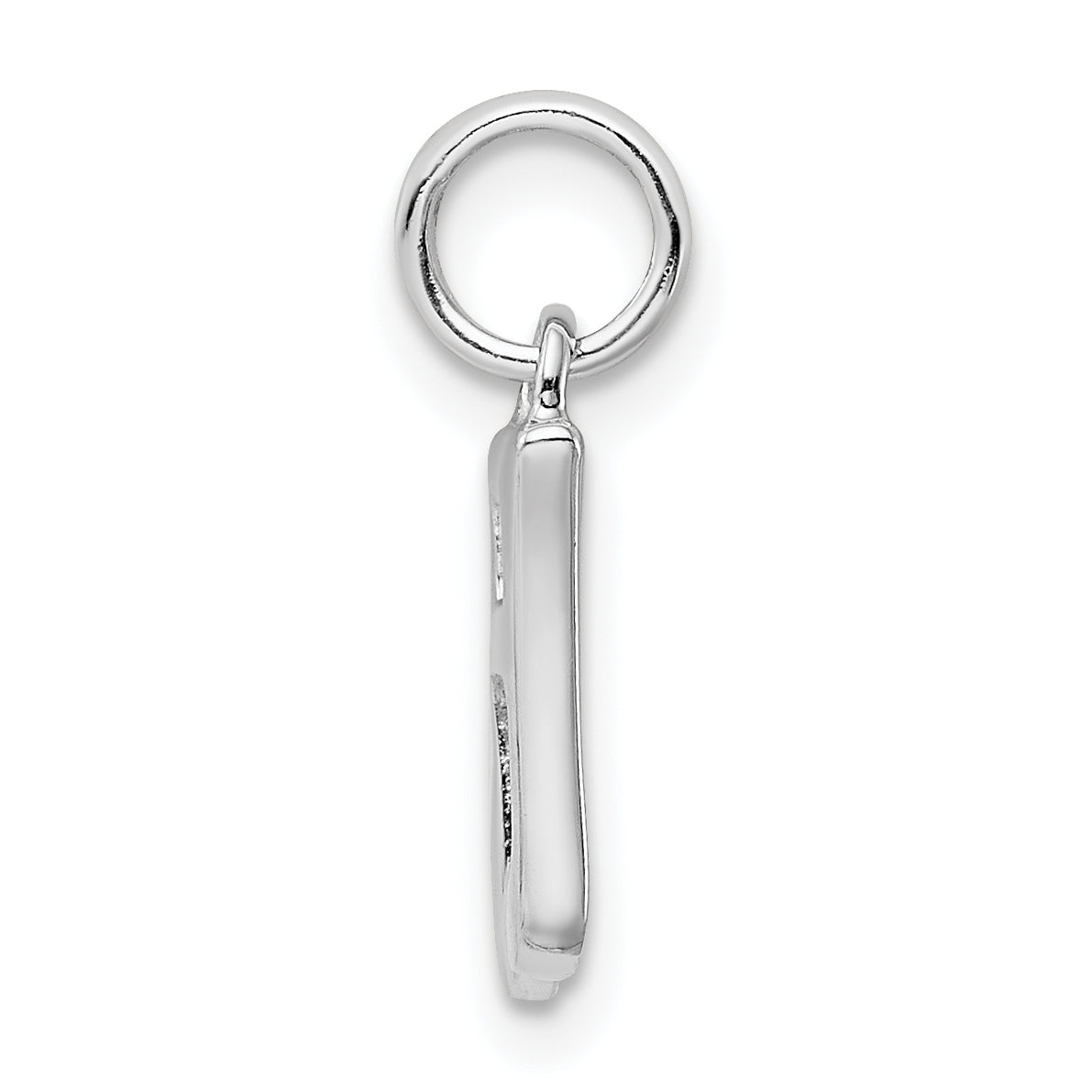 Sterling Silver 925 Music Note Pendant with Rhodium Polish Elegant Design