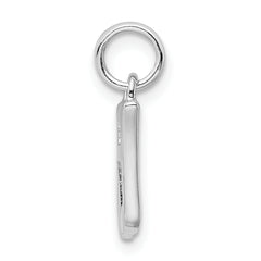 Sterling Silver 925 Music Note Pendant with Rhodium Polish Elegant Design