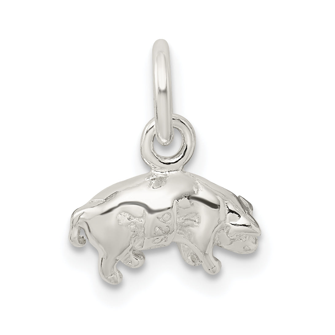 Sterling Silver 925 Pig Charm, 3D Anti-Tarnish Theme by Sophia Jewelers