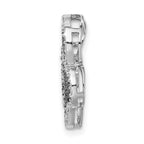Sterling Silver Rhodium-Plated CZ Paw Print Pendant Elegant Polished Design